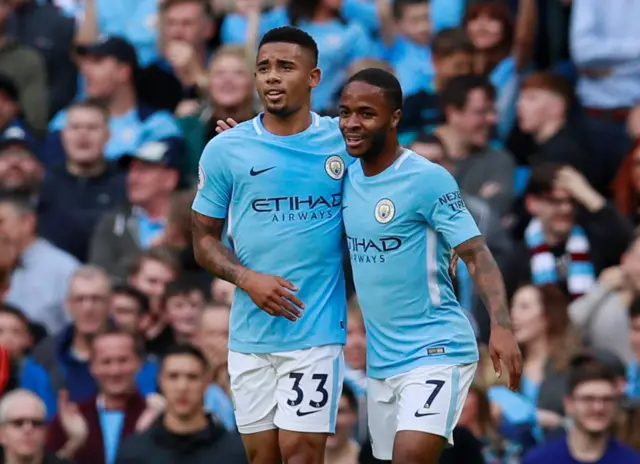 Gabriel Jesus celebrates