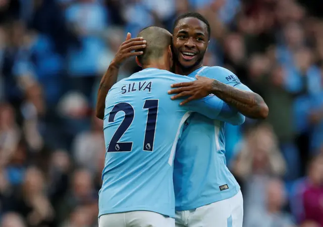 David Silva celebrates