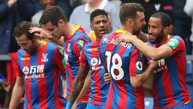 Crystal Palace players celebrate