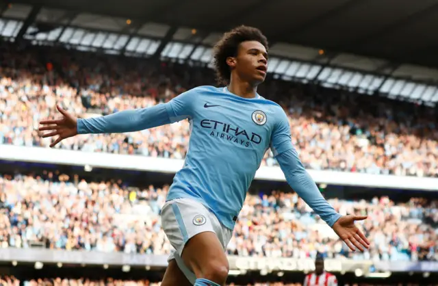 Leroy Sane celebrates