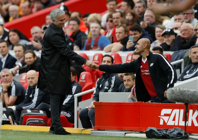 Jose Mourinho shakes hands