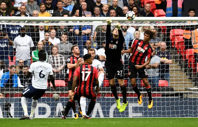 Asmir Begovic punches clear