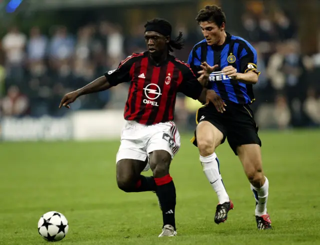 Clarence Seedorf and Javier Zanetti