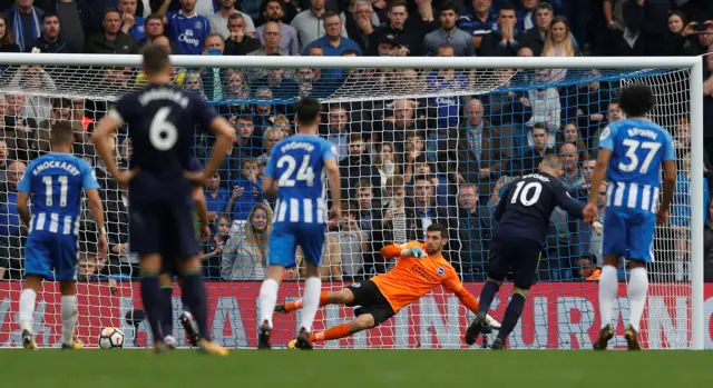 Wayne Rooney scores a penalty