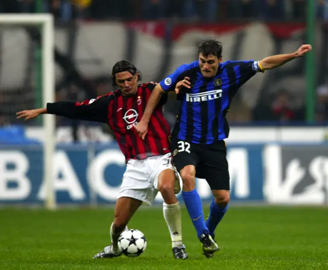 Paolo Maldini and Christian Vieri