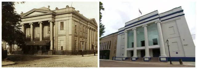 Hull New Theatre in 1800's and now