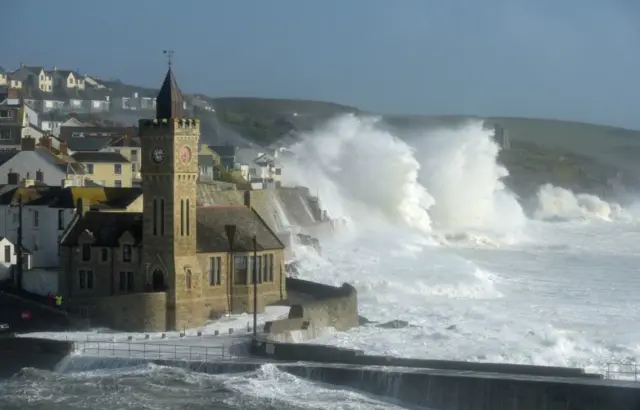 Porthleven storms. PA