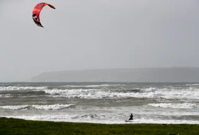 Kite surfing in Cornwall