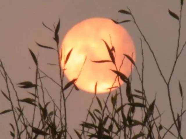 Red sun in the West Midlands