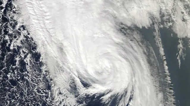 Hurricane Ophelia in the eastern Atlantic Ocean