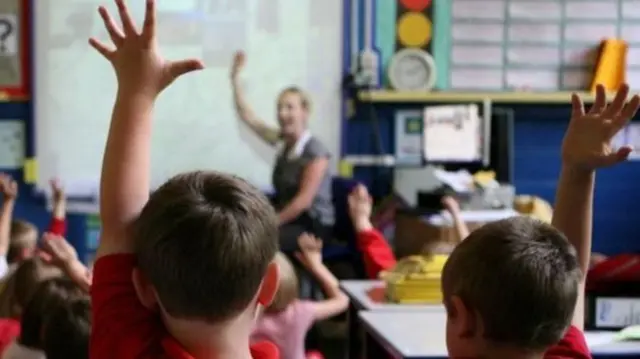 School children in class