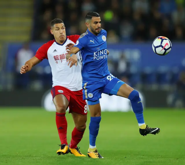 Riyad Mahrez and Jake Livermore