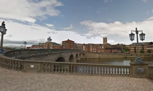 Bridge at River Severn in Worcester