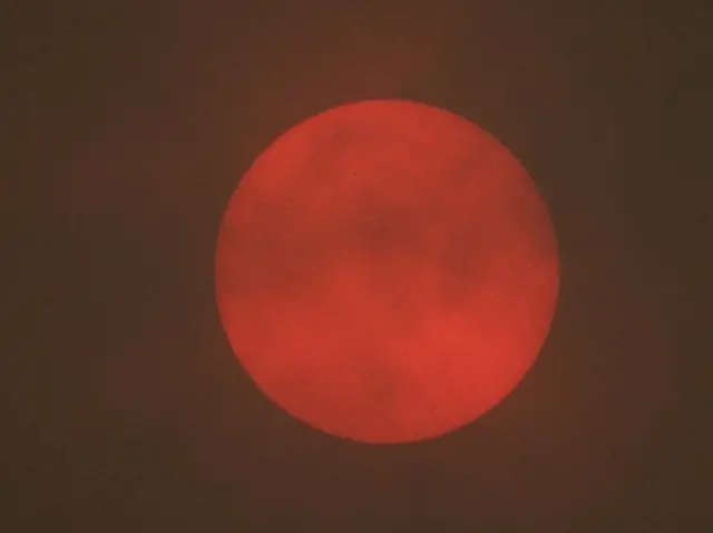 Red sun in the West Midlands