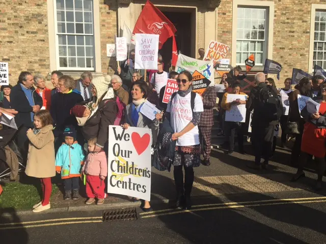 Protesters outside Shire Hall