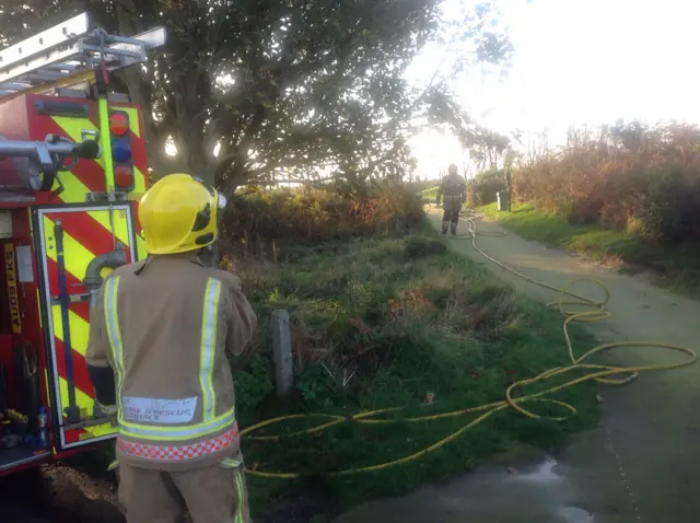 Fire crews at Cromer blaze