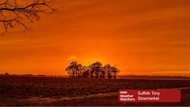 Red sky in Stowmarket