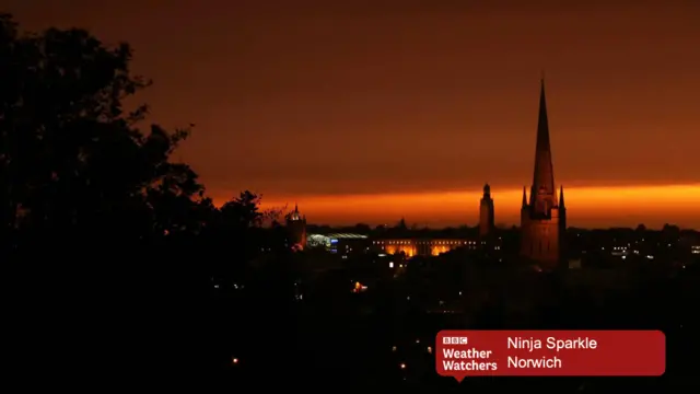 Red sky in Norwich