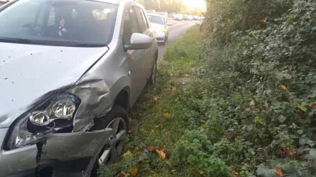 Crashed car