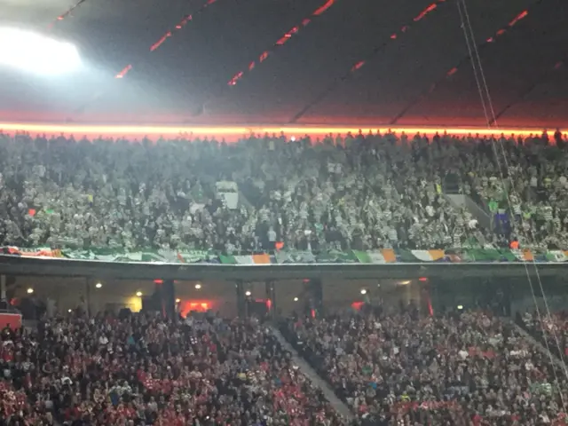 Celtic supporters in the Allianz Arena