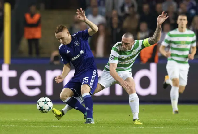 Scott Brown in action against Anderlecht