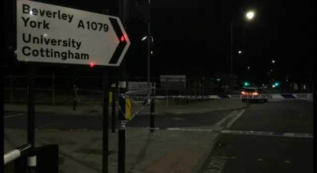 Police cordon on Beverley Road