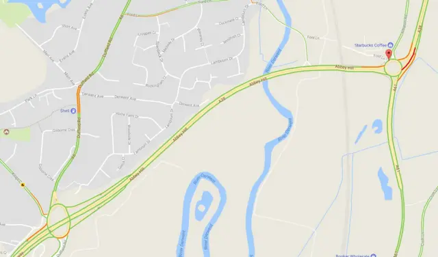 Traffic map of A38