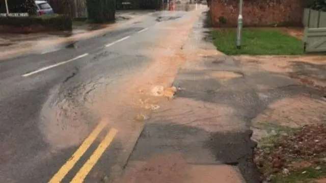 Flooded road