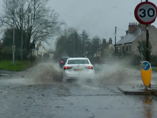 Wet conditions in Hathern