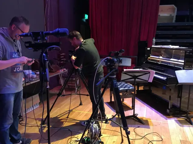 Setting up at Northern Ireland Opera with BBC Northern Ireland