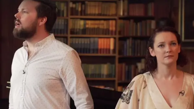 David Butt Philip and Jennifer France sing an extract as Hamlet and Ophelia