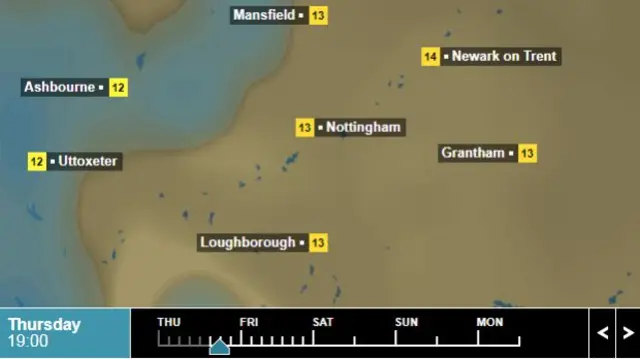 bbc weather map