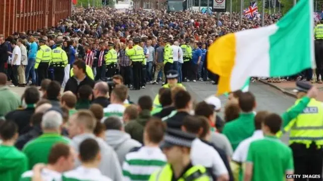 Celtic and Rangers fans