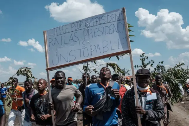 Supporters of Raila Odinga