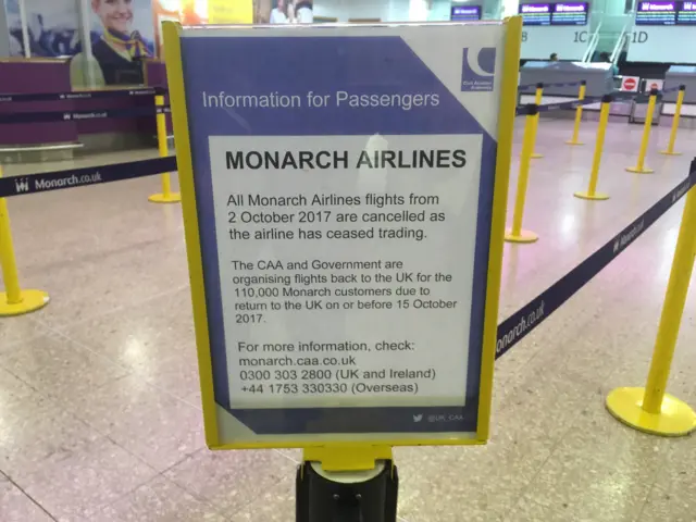 Monarch Airlines sign