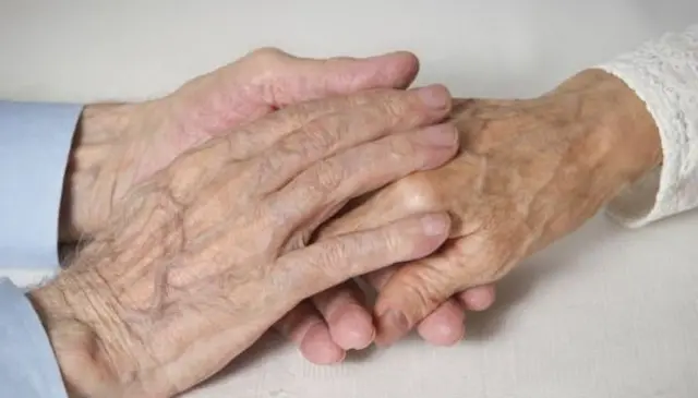 Elderly hands