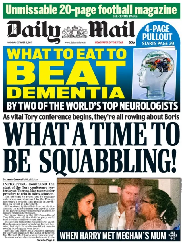 Daily Mail front page