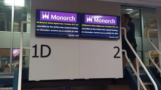 Monarch stand at Birmingham Airport