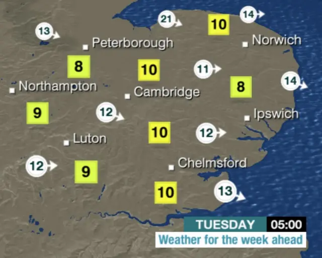 Overnight weather map