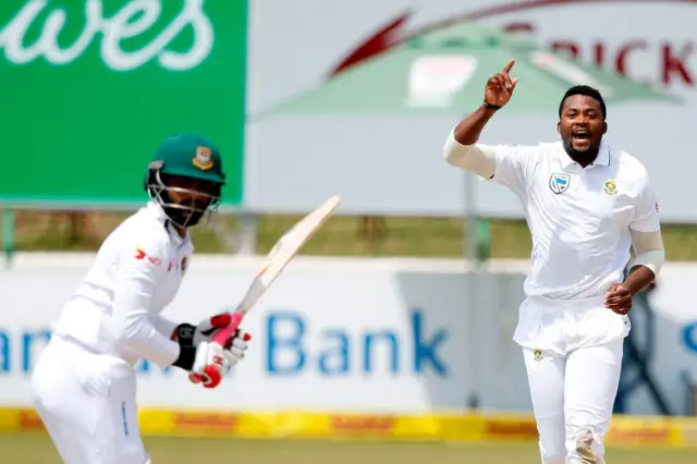 SA bowler celebrates