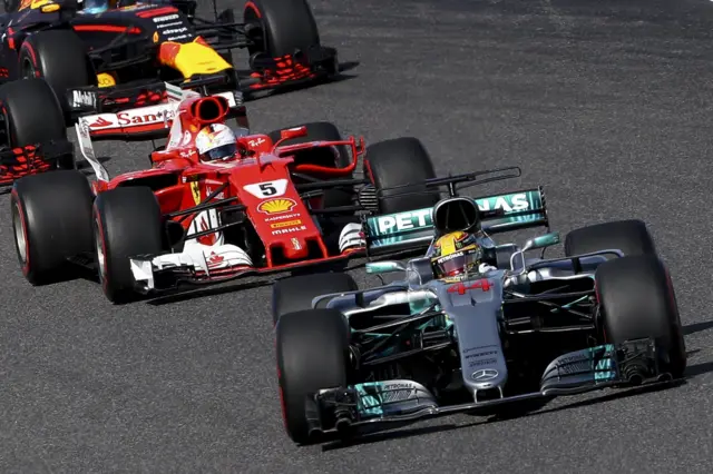 Sebastian Vettel and Lewis Hamilton