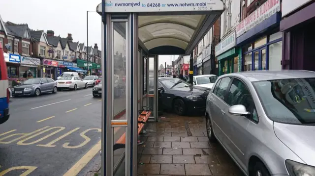 Badly parked cars