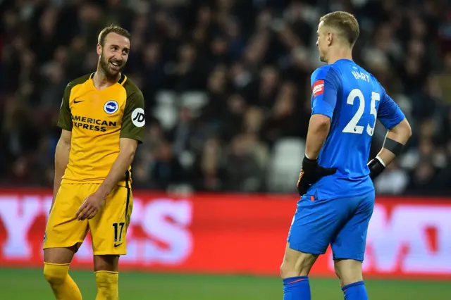 Glenn Murray and Joe Hart