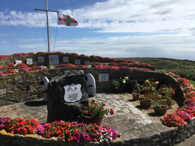 The Hammond Memorial overlooking Longis Common