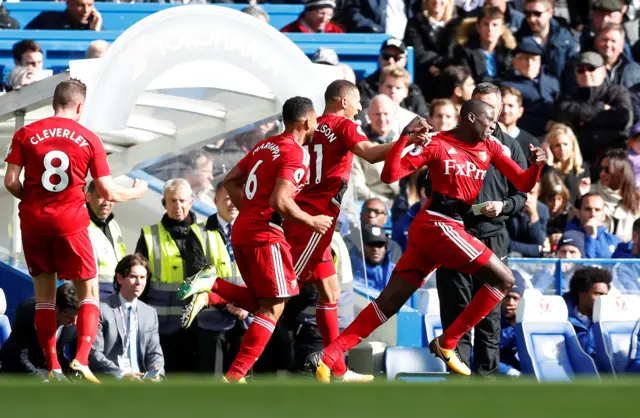 Abdoulaye Doucoure celebrates