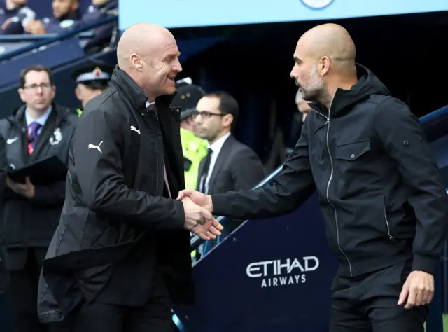 Sean Dyche and Pep Guardiola