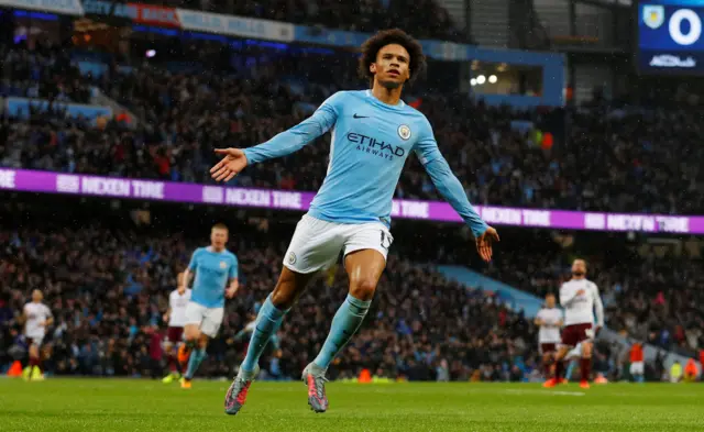 Leroy Sane celebrates