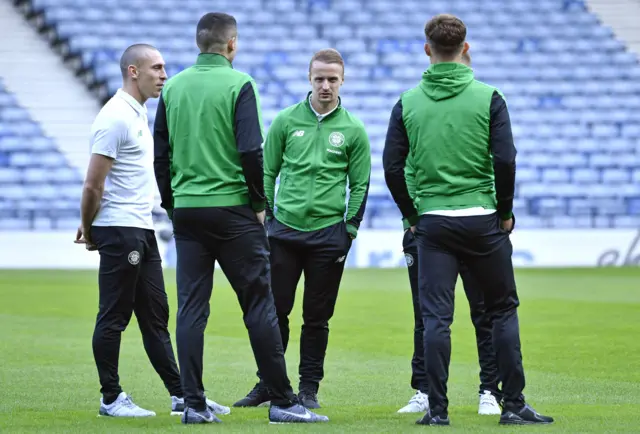 Celtic players pre-match