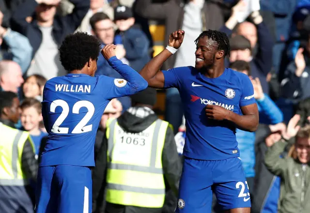 Michy Batshuayi celebrates