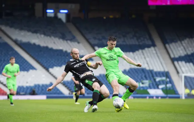 Hibs' David Gray and Celtic's Kieran Tierney